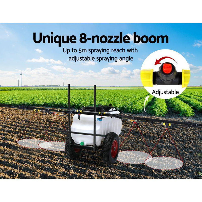 Giantz 100L ATV Weed Sprayer 5M Boom Trailer Spot Spray Tank Farm Pump Payday Deals