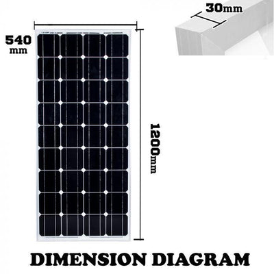 100W 12V ROOF TOP MONOCRYSTALLINE SOLAR PANEL