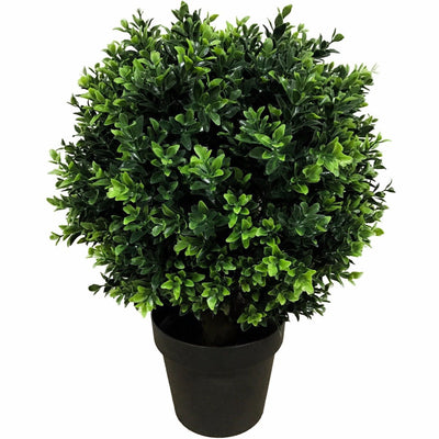 UV Resistant Artificial Topiary Shrub (Hedyotis) 50cm Mixed Green - Payday Deals