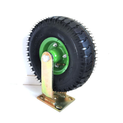 10Inch Fixed Castor Caster Pneumatic Tyres Tyre  Wheel Trolley Cart Wheelbarrow Payday Deals