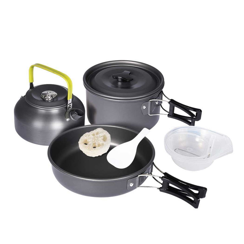 10Pcs Camping Cookware Set Outdoor Hiking Cooking Bowl Pot Pan Portable Picnic Payday Deals