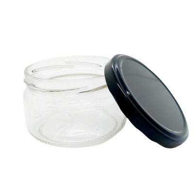 10x 300ml Flint Glass Jars + Twist Lids - Round Food Cosmetic Packing Containers Payday Deals