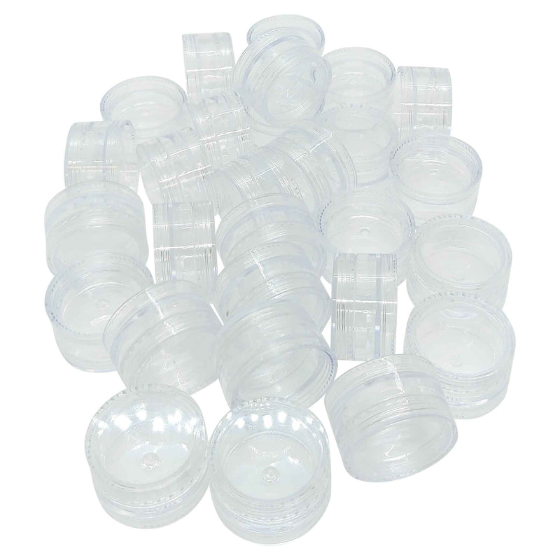 10x 3ml Lip Balm Containers Jars + Lids - Small Cosmetic Cream Sample Pot Payday Deals