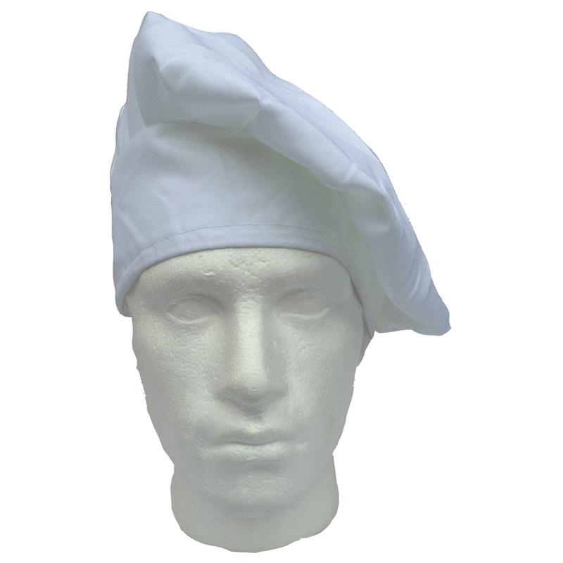 10x ADULT CHEFS HATS White Chef Kitchen Cooking Baker BBQ Material Cotton BULK Payday Deals