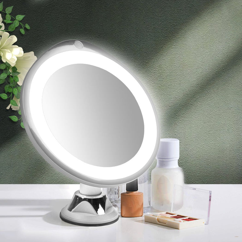 10x Magnifying Makeup Vanity Cosmetic Beauty Bathroom Mirror with LED Light Payday Deals