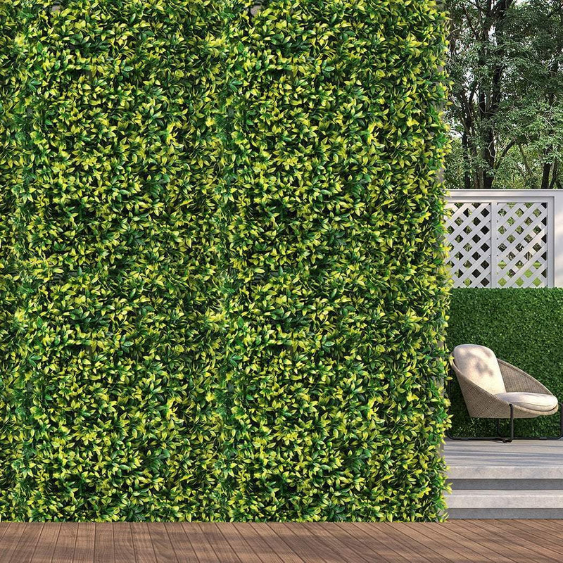 10x Marlow Artificial Boxwood Hedge Fence Fake Vertical Garden Green Outdoor Payday Deals