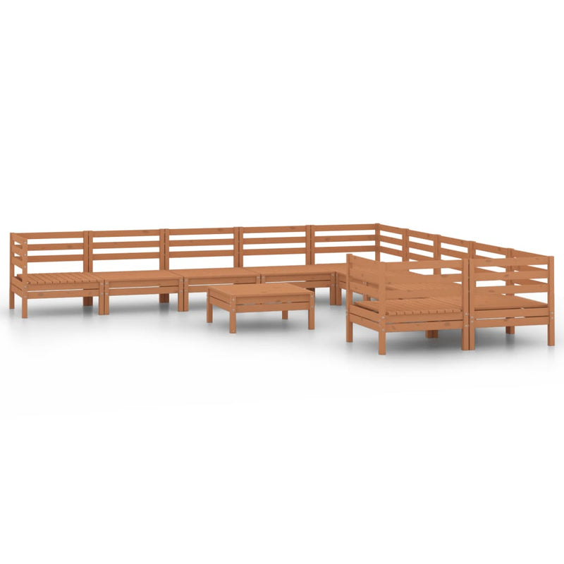 11 Piece Garden Lounge Set Honey Brown Solid Pinewood Payday Deals