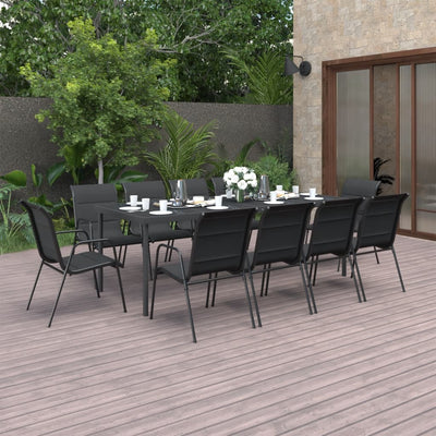 11 Piece Outdoor Dining Set Steel