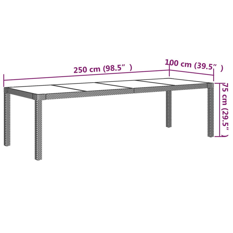 11 Piece Outdoor Dining Set with Cushions Poly Rattan Grey Payday Deals