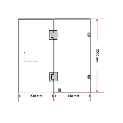 110 x 200cm Wall to Wall Frameless Shower Screen 10mm Glass By Della Francesca Payday Deals