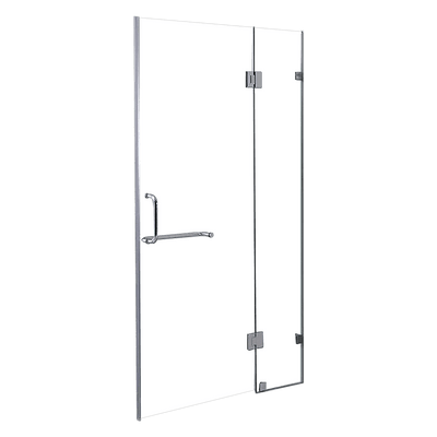 110 x 200cm Wall to Wall Frameless Shower Screen 10mm Glass By Della Francesca