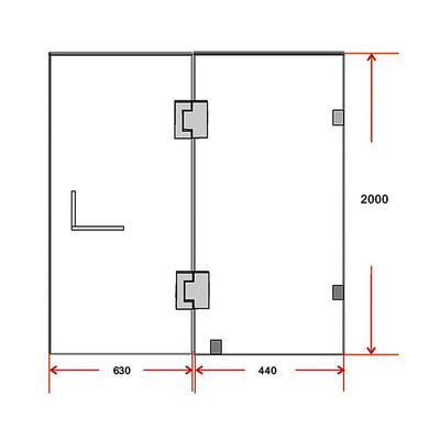 110 x 200cm Wall to Wall Frameless Shower Screen 10mm Glass By Della Francesca Payday Deals