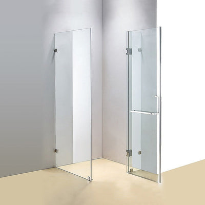 1100 x 800mm Frameless 10mm Glass Shower Screen By Della Francesca Payday Deals