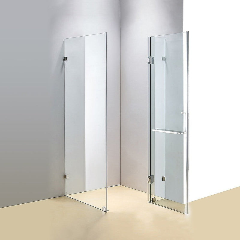 1100 x 800mm Frameless 10mm Glass Shower Screen By Della Francesca Payday Deals