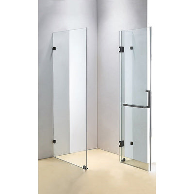 1100 x 900mm Frameless 10mm Glass Shower Screen By Della Francesca Payday Deals