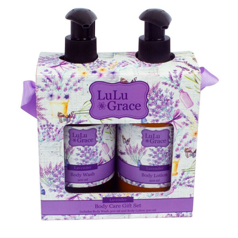 Lulu Grace Body Care Gift Pack Set Body Wash & Body Lotion Lavender 300ml