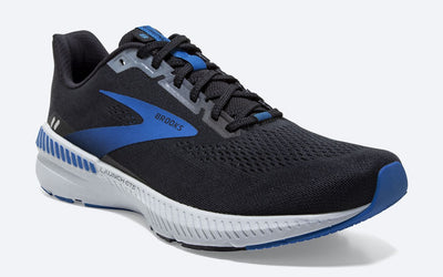 Brooks Men's Wide 2E Launch GTS 8 Sneakers Shoes Athletic Running - Black/Blue