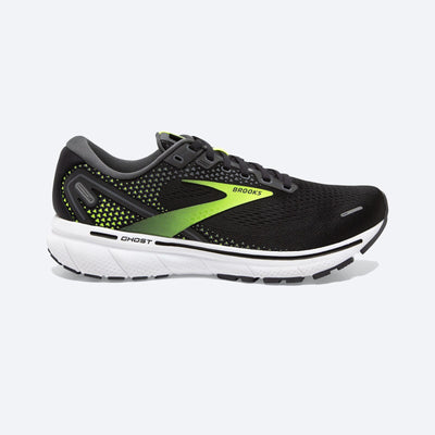 Brooks Men's Ghost 14 Sneakers Athletic Road Running Shoes - Black/Green