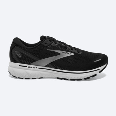 Brooks Men's Wide Ghost 14 Sneakers Shoes Athletic Road Runners - Black/White