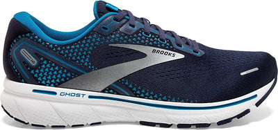 Brooks Mens Ghost 14 Neutral Shoes Runners Sneakers Width (D)- Navy/Stellar/White