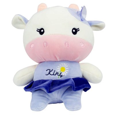 Soft Stuffed Toy Animal Plush Huggable Kids Play Cow 25cm Girl