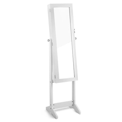 110cm Mirror with Cabinet - White