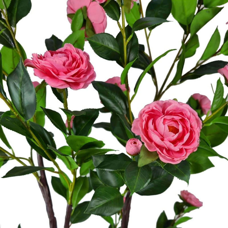 Flowering Natural Pink Artificial Camellia Tree 180cm - Payday Deals