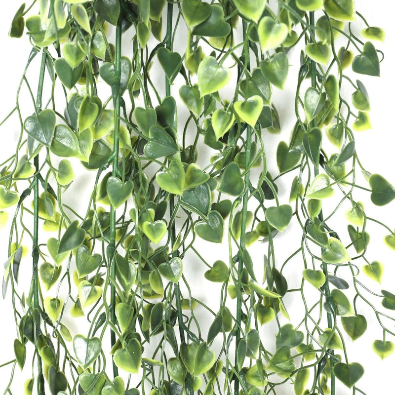 Artificial Hanging Plant (Heart Leaf) UV Resistant 90cm - Payday Deals