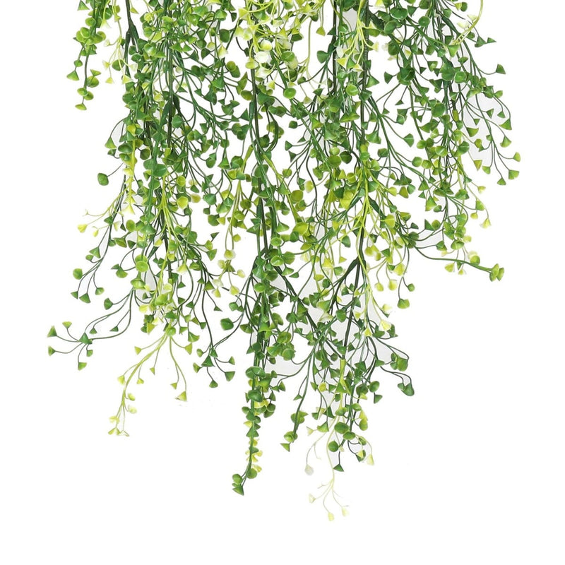 Artificial Hanging Plant (Mixed Green String of Pearls) UV Resistant 90cm - Payday Deals