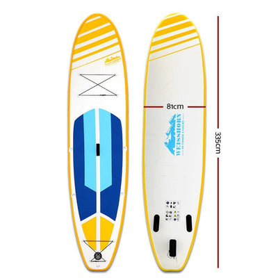 Weisshorn 11FT Stand Up Paddle Board Inflatable SUP Surfborads 10CM Thick Payday Deals