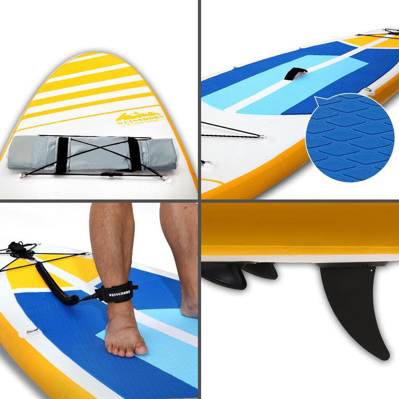 Weisshorn 11FT Stand Up Paddle Board Inflatable SUP Surfborads 10CM Thick Payday Deals