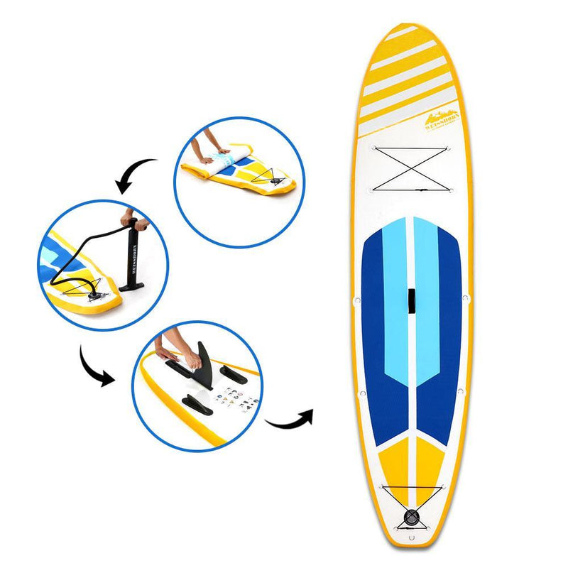 11FT Stand Up Paddle Board Inflatable SUP Surfborads 10CM Thick
