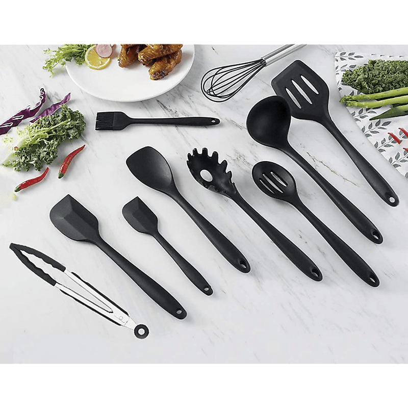 11pcs Kitchen Utensil Set Silicone Heat-Resistant Non-Stick Kitchen Utensils kit Payday Deals