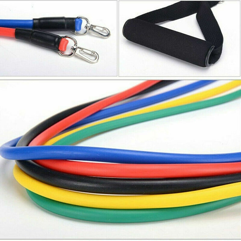 11Pcs/Set Pull Rope Belt Elastic Home Gym Fitness Exercise Resistance Band Payday Deals