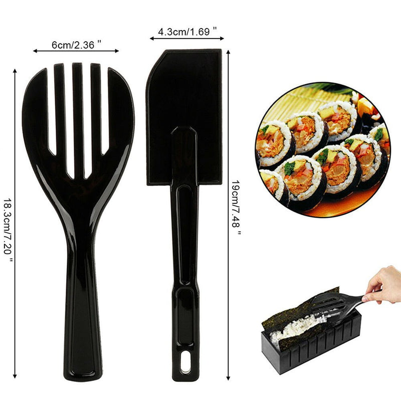 11PCS Sushi Maker Kit Rice Roll Mold Kitchen Gadgets DIY Chef Mould Roller Tool Payday Deals