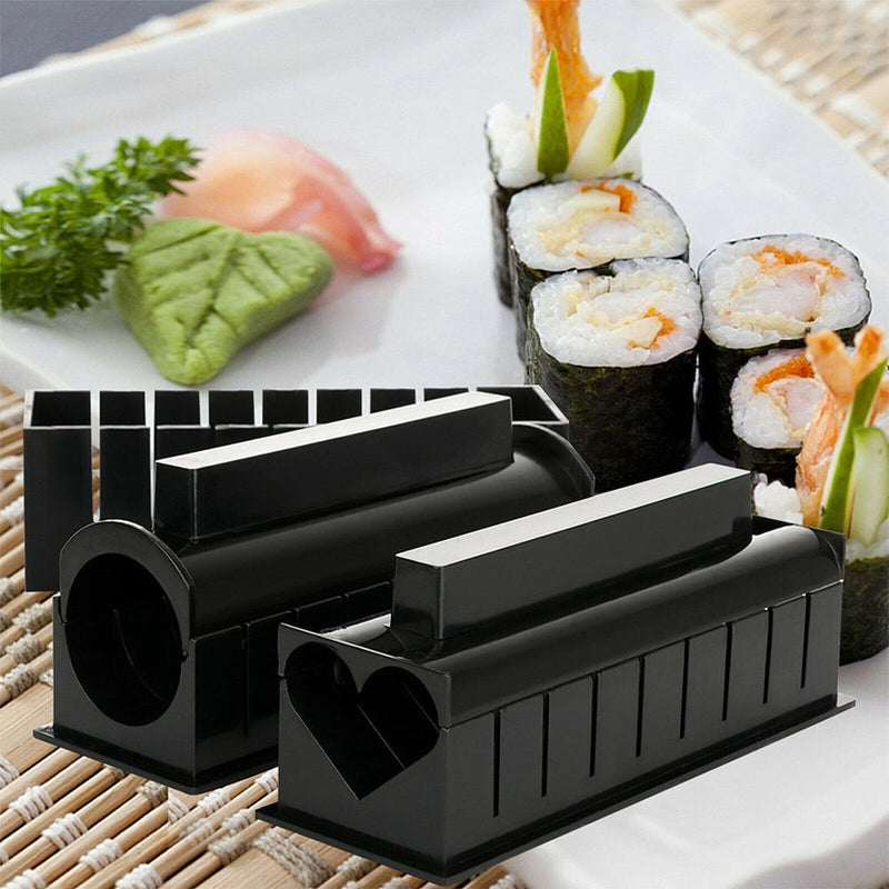 11PCS Sushi Maker Kit Rice Roll Mold Kitchen Gadgets DIY Chef Mould Roller Tool Payday Deals