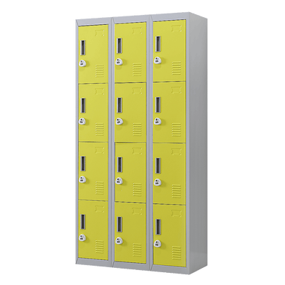 12-Door Locker for Office Gym Shed School Home Storage - 3-Digit Combination Lock