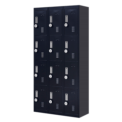 12-Door Locker for Office Gym Shed School Home Storage - 4-Digit Combination Lock