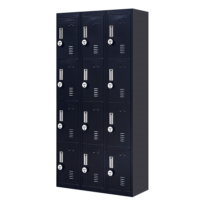 12-Door Locker for Office Gym Shed School Home Storage - 4-Digit Combination Lock Payday Deals