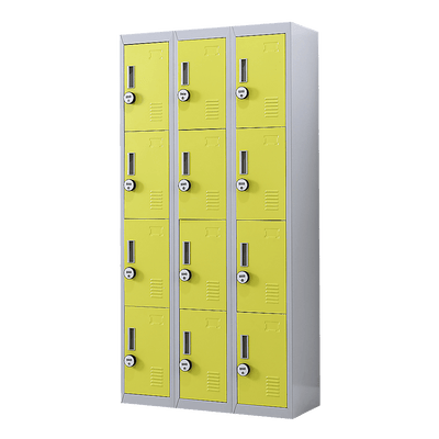 12-Door Locker for Office Gym Shed School Home Storage - 4-Digit Combination Lock