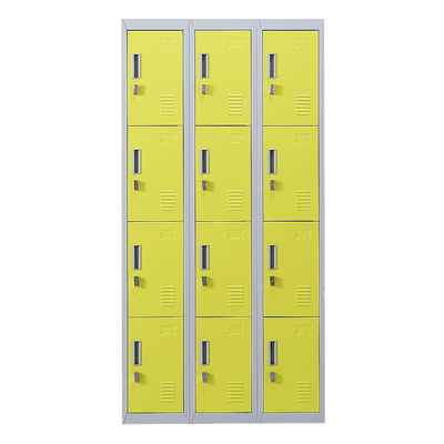 12-Door Locker for Office Gym Shed School Home Storage - Padlock-operated Payday Deals