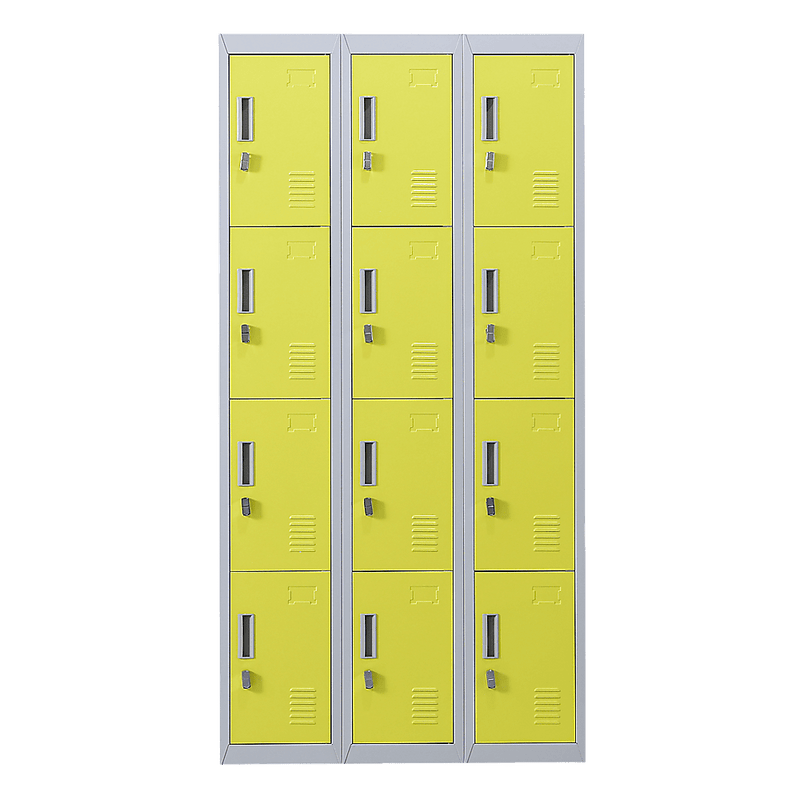 12-Door Locker for Office Gym Shed School Home Storage - Padlock-operated Payday Deals