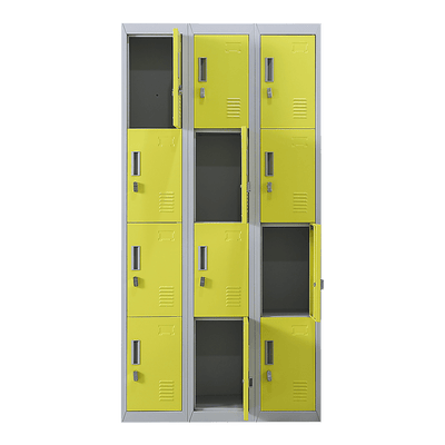 12-Door Locker for Office Gym Shed School Home Storage - Padlock-operated Payday Deals