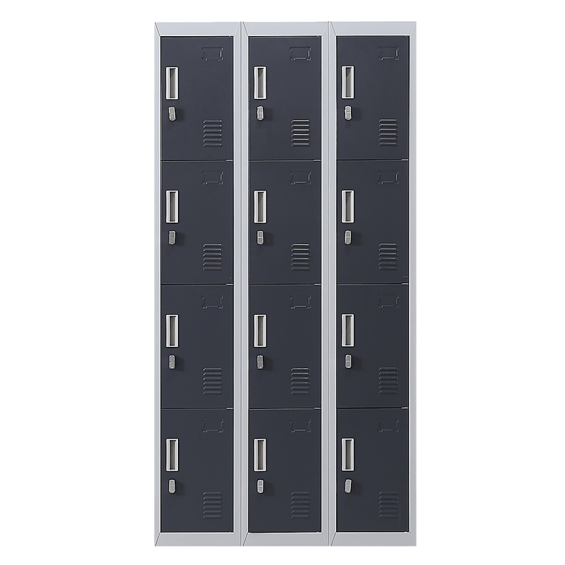 12-Door Locker for Office Gym Shed School Home Storage - Padlock-operated Payday Deals