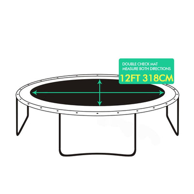 12 FT Kids Trampoline Pad Replacement Mat Reinforced Outdoor Round Spring Cover Payday Deals