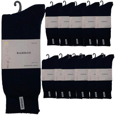 12 Pairs PREMIUM BAMBOO SOCKS Men's Heavy Duty Thick Work Socks BULK Cushion Payday Deals