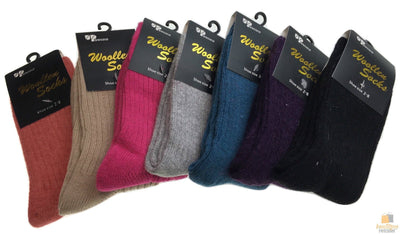 12 Pairs WOOL BLEND SOCKS Ladies Womens Thick Soft Work Thermal Warm Winter BULK Payday Deals