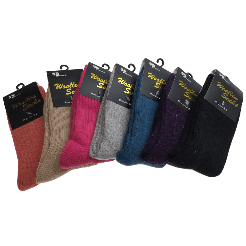 12 Pairs WOOL BLEND SOCKS Ladies Womens Thick Soft Work Thermal Warm Winter BULK Payday Deals