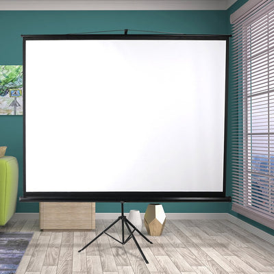 120 Inch Projector Screen Tripod Stand Home Outdoor Screens Cinema Portable HD3D Payday Deals