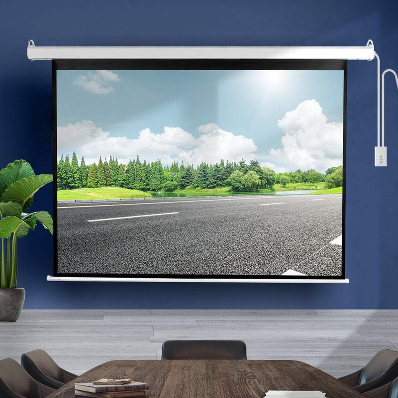 120" Projector Screen Electric Motorised Projection Retractable 3D Home Cinema Payday Deals